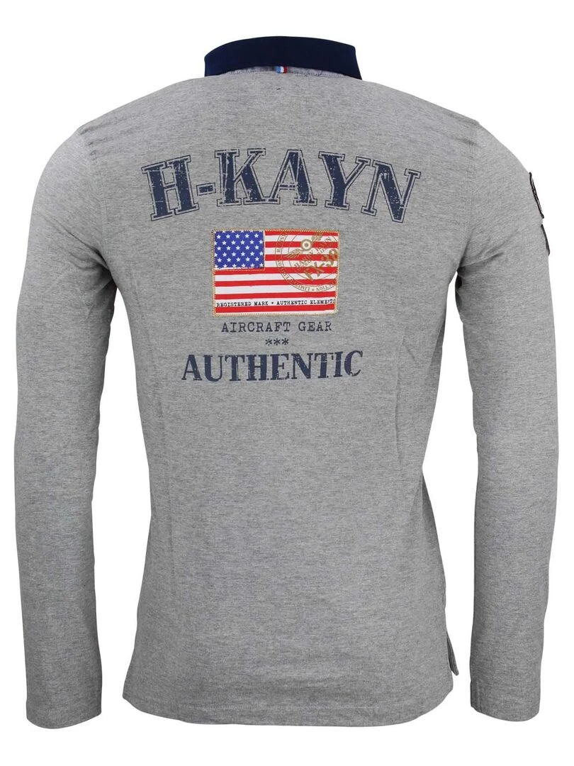 Polo manches longues homme CEGAM HARRY KAYN Gris