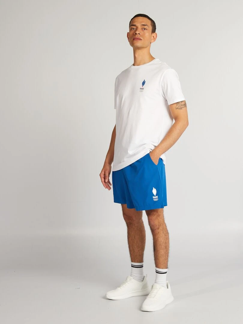 Short de sport Equipe de France Bleu