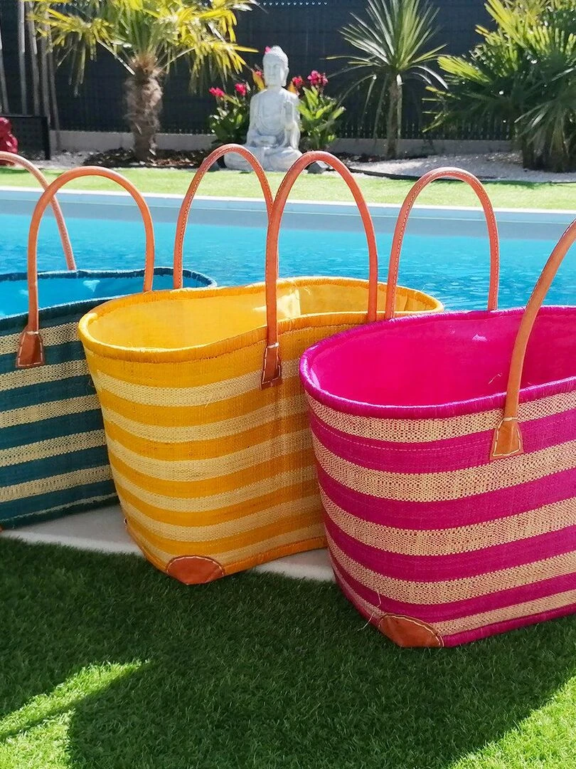 Panier Ambanja GM Bleu Marine avec pochon   Bleu marine