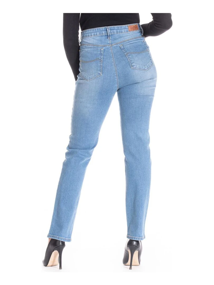 Jeans coupe droite denim stretch brossé ZOE 'Rica Lewis'   Bleu