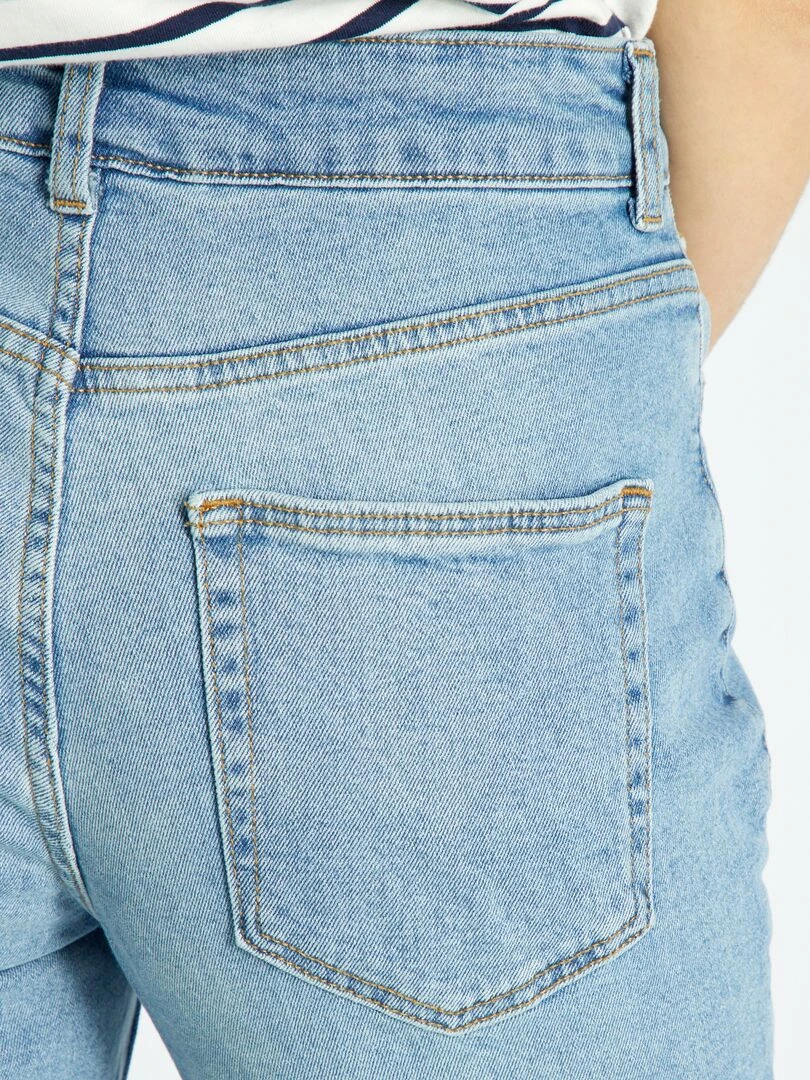 Jean mom à taille très haute   L30   Triple stone