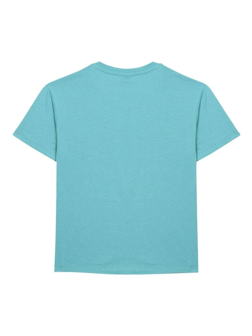 KAPORAL T shirt coton col rond Bleu turquoise