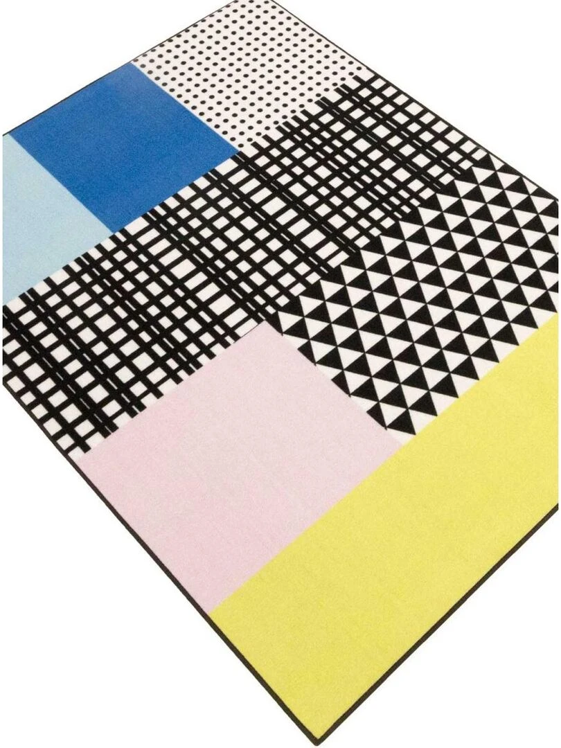 Tapis enfant COLOR GRID MD Multicolore 95x125 Fait en Europe en nylon Multicolore