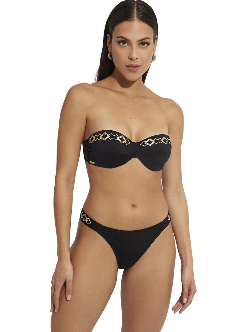 Haut maillot de bain bandeau Musha Cay   Noir