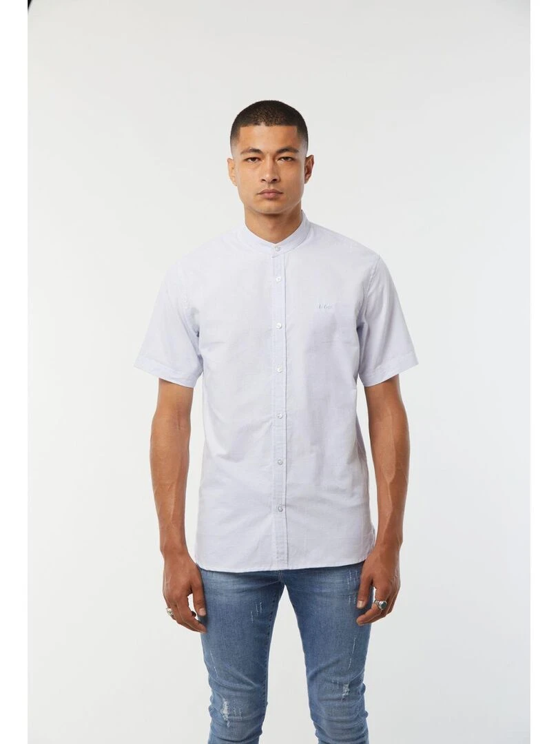 Lee Cooper Chemise manches courtes coton slim DEKAN Bleu ciel