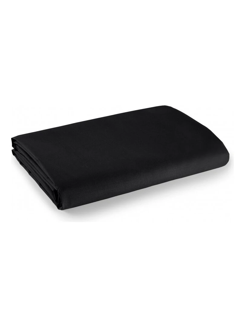 Drap plat 1 place et 2 places 100% coton/57 fils/cm² Noir