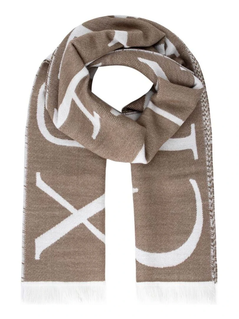 Echarpe Scribe Fabriqué en France Beige