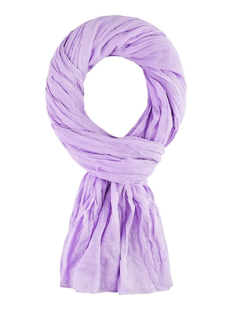 Chèche coton Uni Parme
