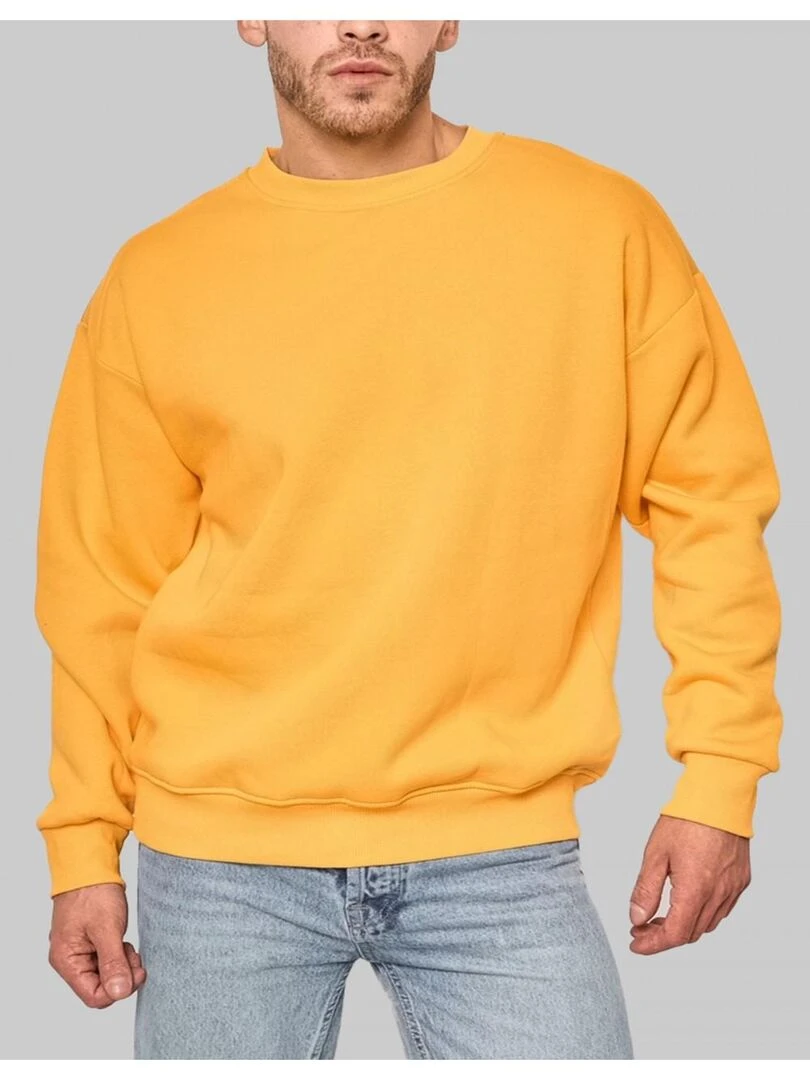 Pull Col Rond Kebello Jaune