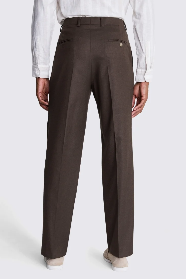 Relaxed Fit Copper Flannel Trousers Buy Online at Moss