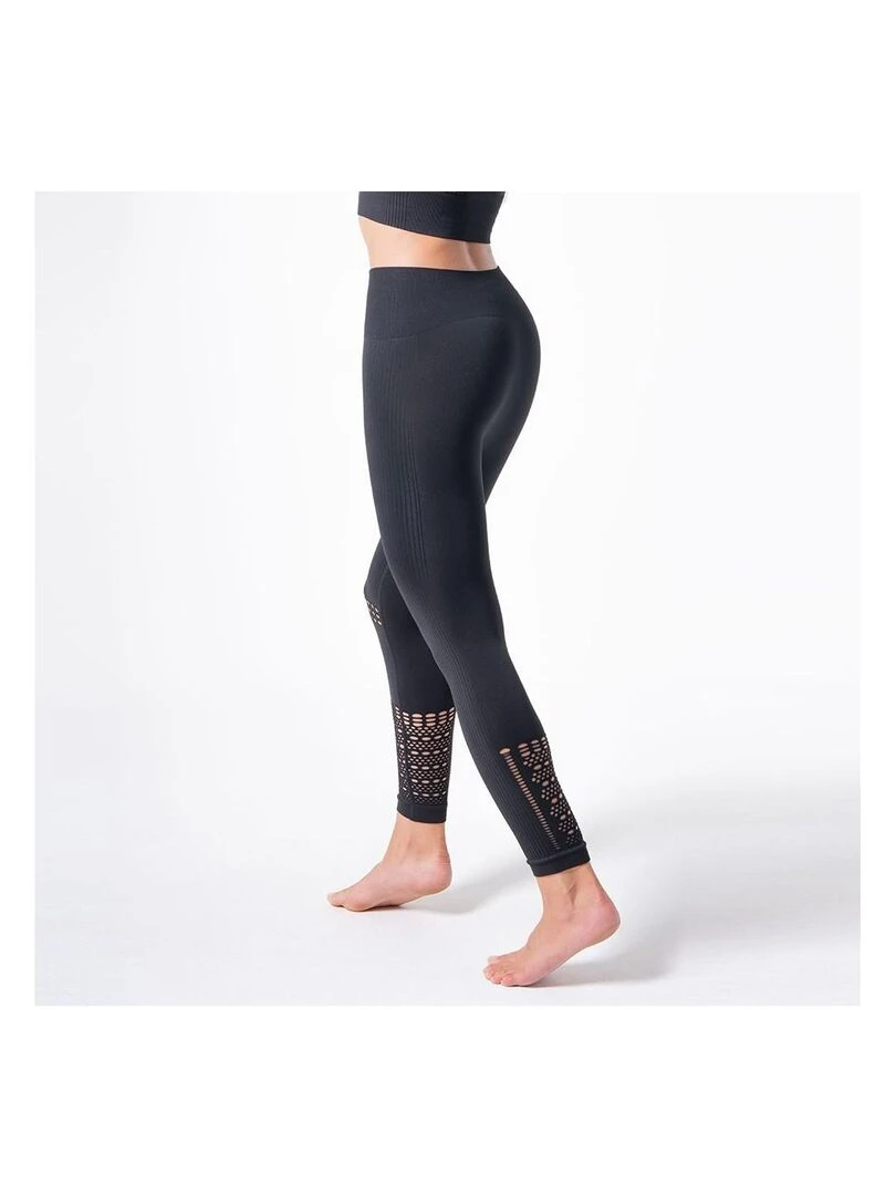 Legging Femme Fitness sans coutures Fibre Emana Taille haute  Namasté   Noir Noir