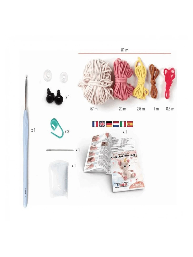 Kit Crochet Theme Chat Licorne   N/A