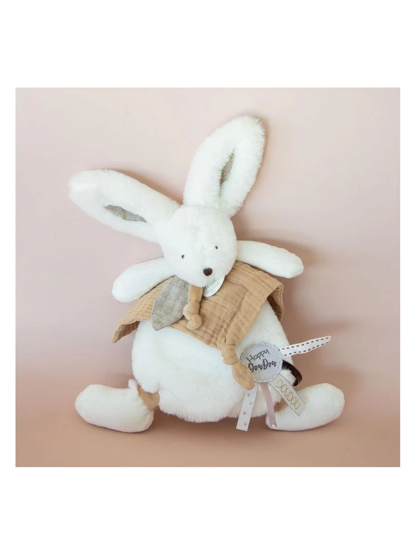 Doudou plat avec coffret lapin beige Happy Wild   N/A