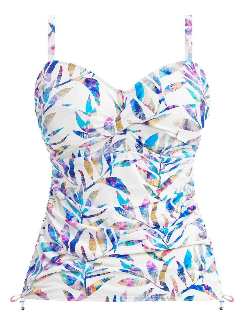 Haut de maillot tankini twisté à armatures Calypso harbour   Blanc