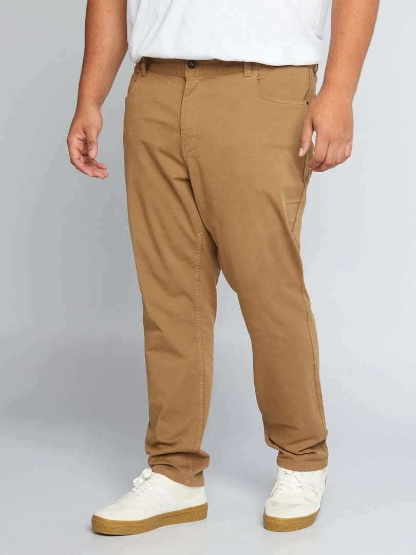 Pantalon slim   L30   Marron clair