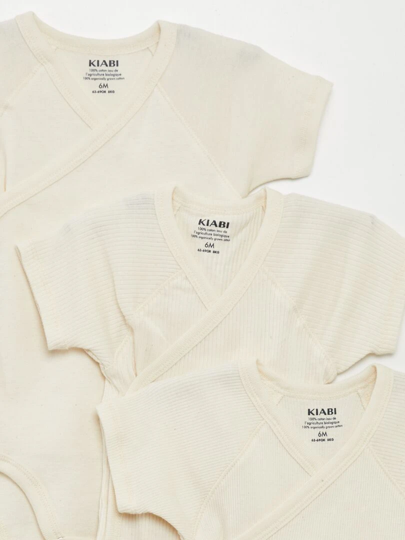 Lot de 3 bodies undyed   Beige