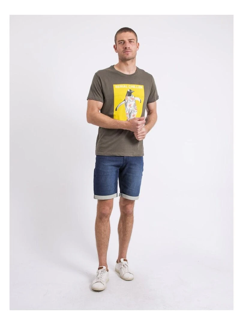 T shirt col rond NIRALVINO   Kaki