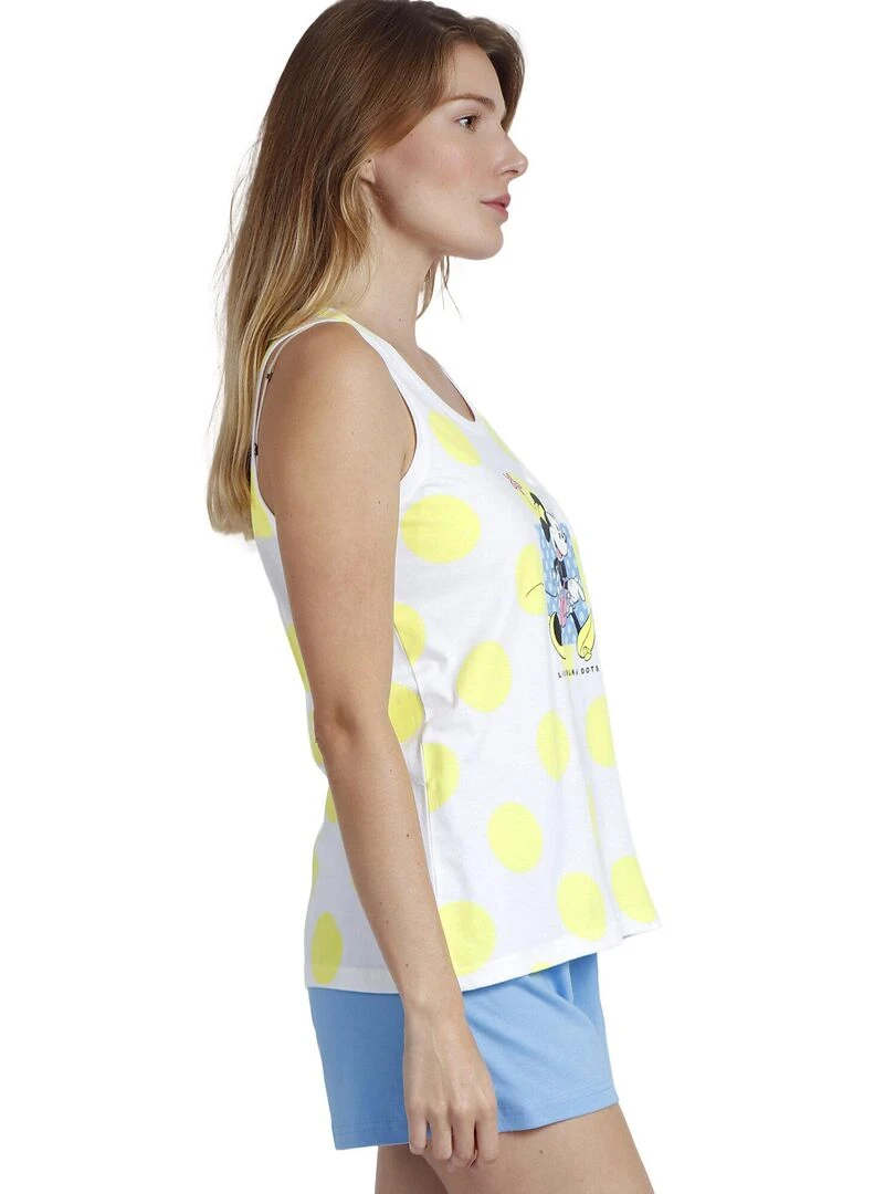 Pyjama short débardeur Polka Dots Disney   Jaune