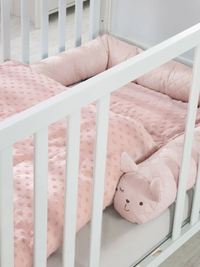 ROBA Serpent de Lit Bébé "roba Style" 170 cm Avec Visage De Lapin Rose Rose