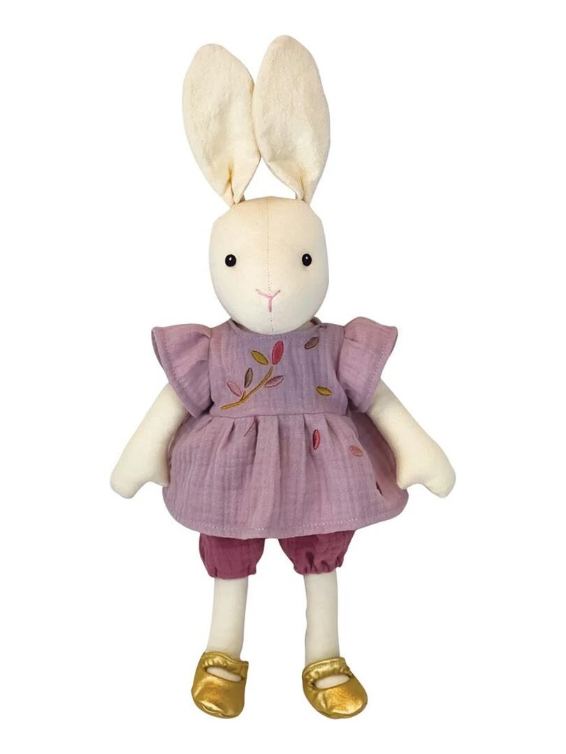 Doudou poupee lapin Sidonie Rose
