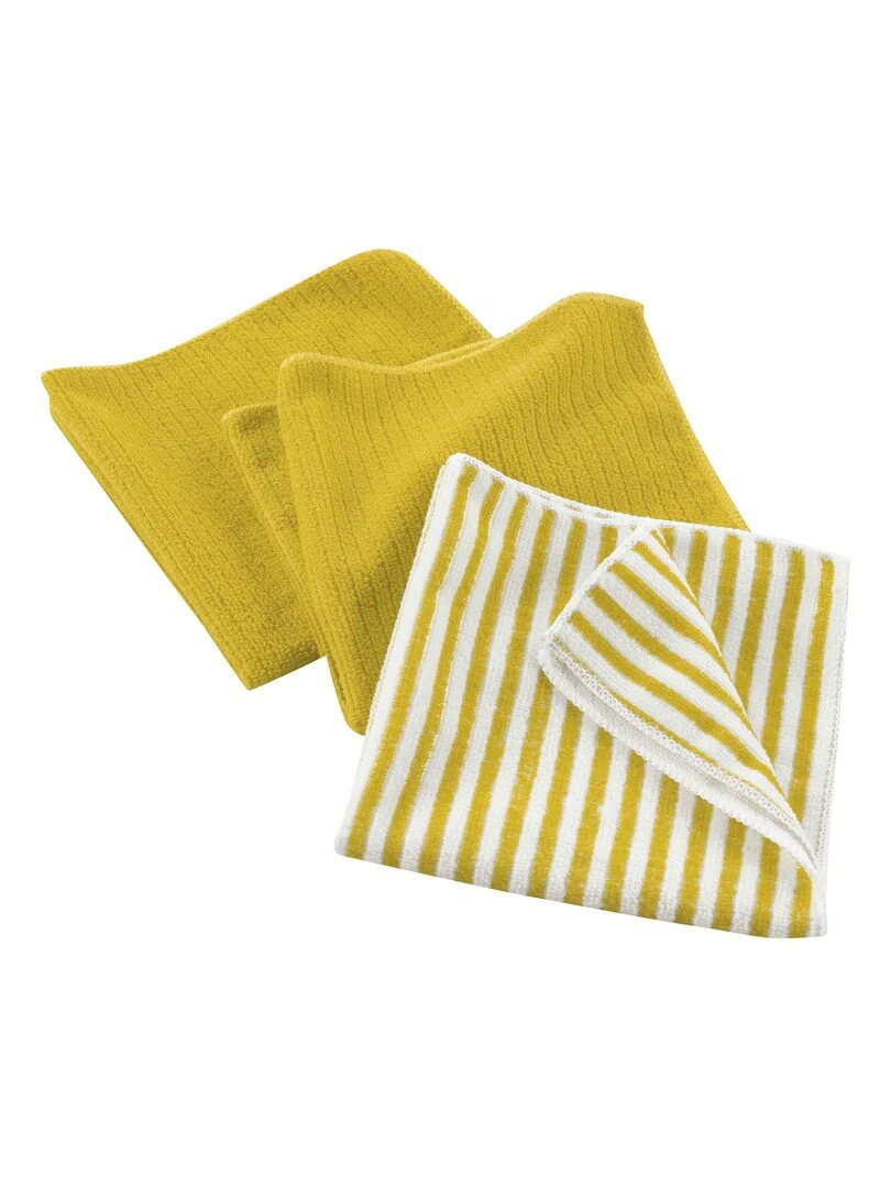 3 Torchons microfibre Collection Cuistot Jaune