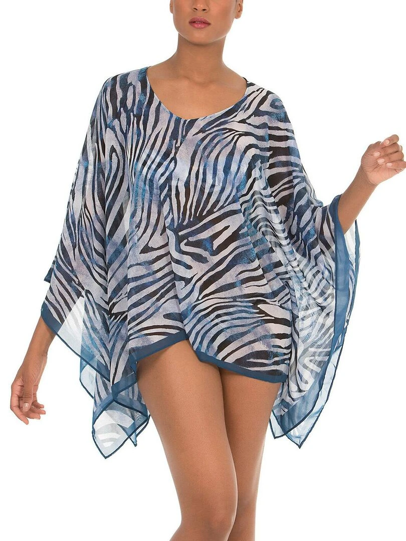 Caftan de plage Cebras Bleu