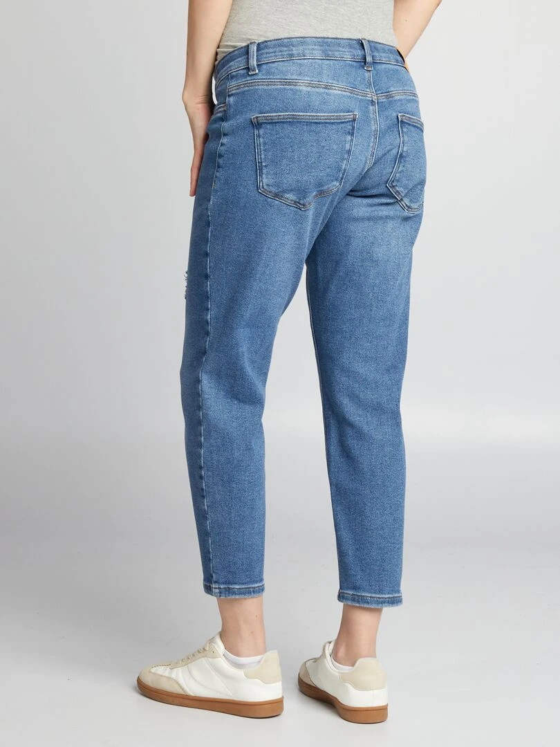 Jean mom de maternité avec bandeau   Only Maternity   Bleu
