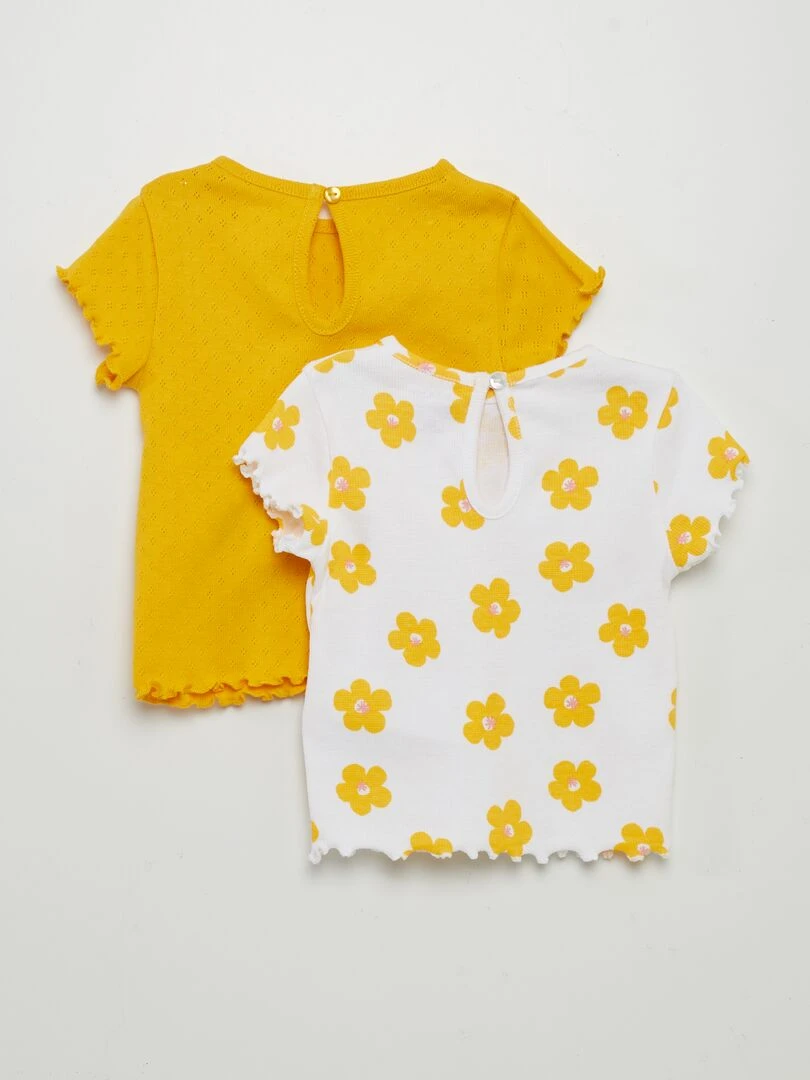 Lot de 2 t shirts BLANC