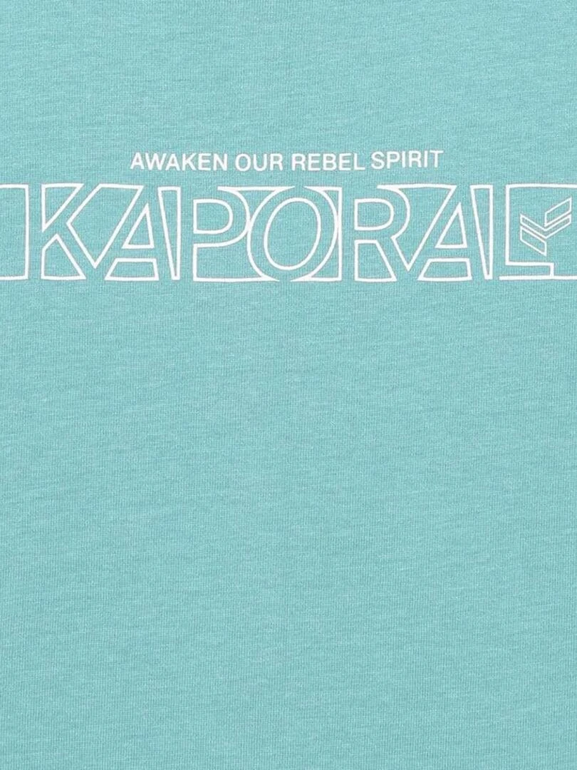 KAPORAL   T shirt coton col rond   Bleu turquoise
