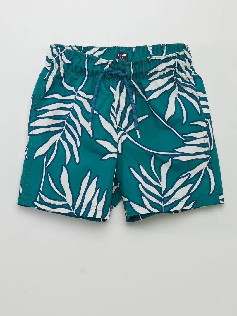 Short de bain imprimé Vert