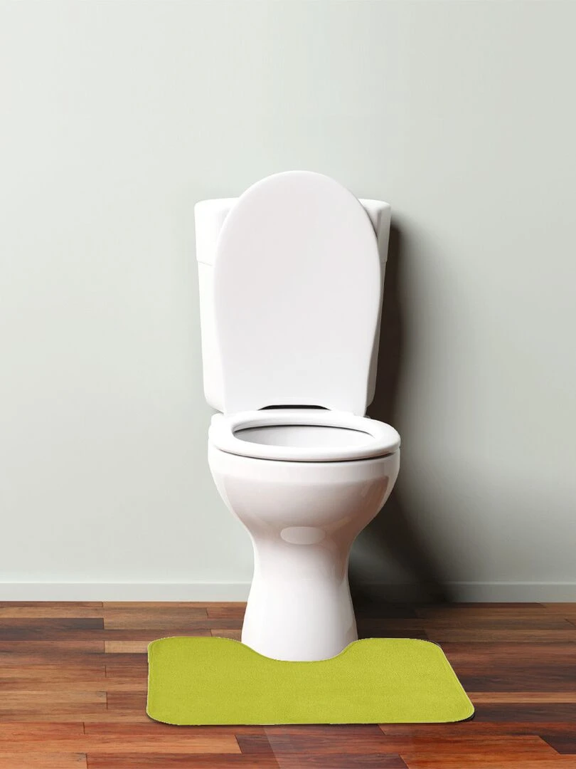 Guy Levasseur Tapis de toilette en polyester uni Vert anis
