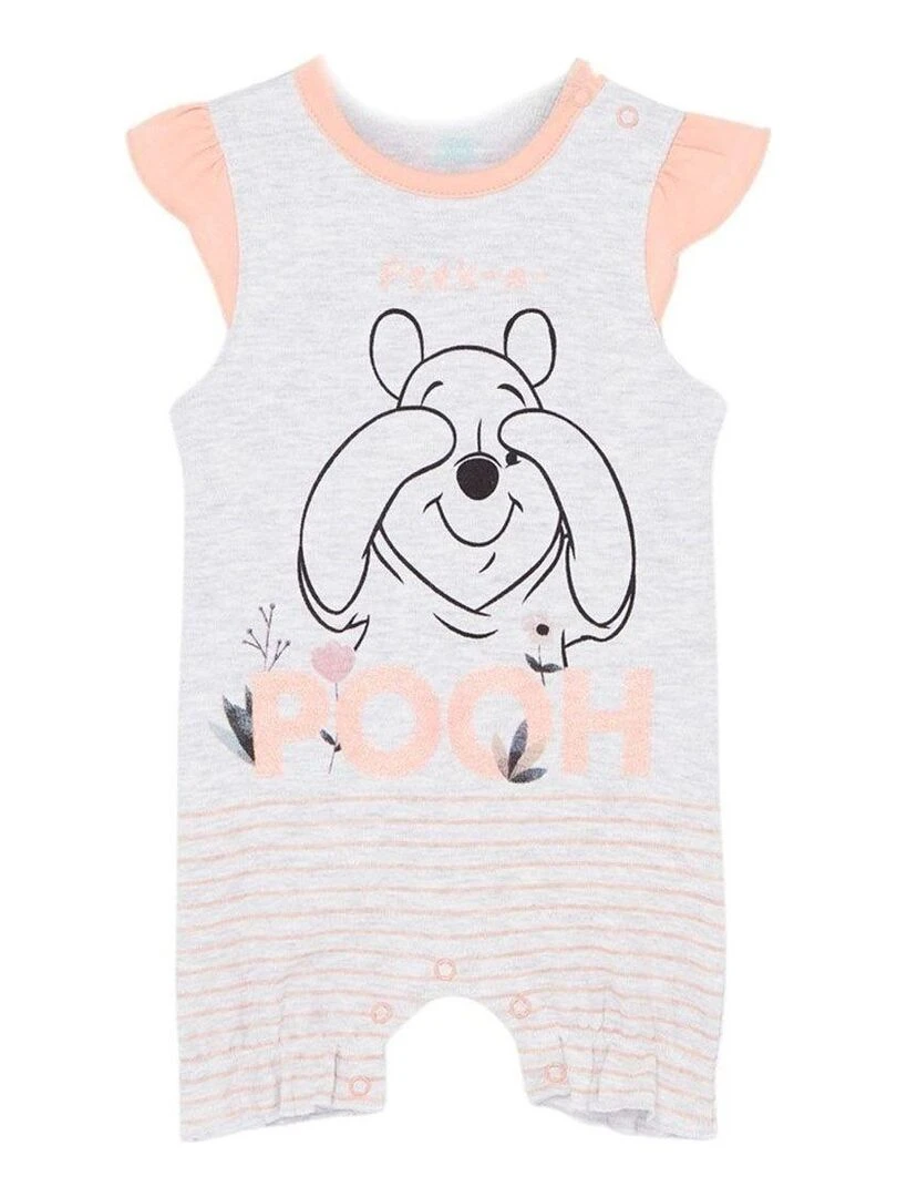 Disney Combishort bébé fille imprimé Winnie l'Ourson en coton Gris