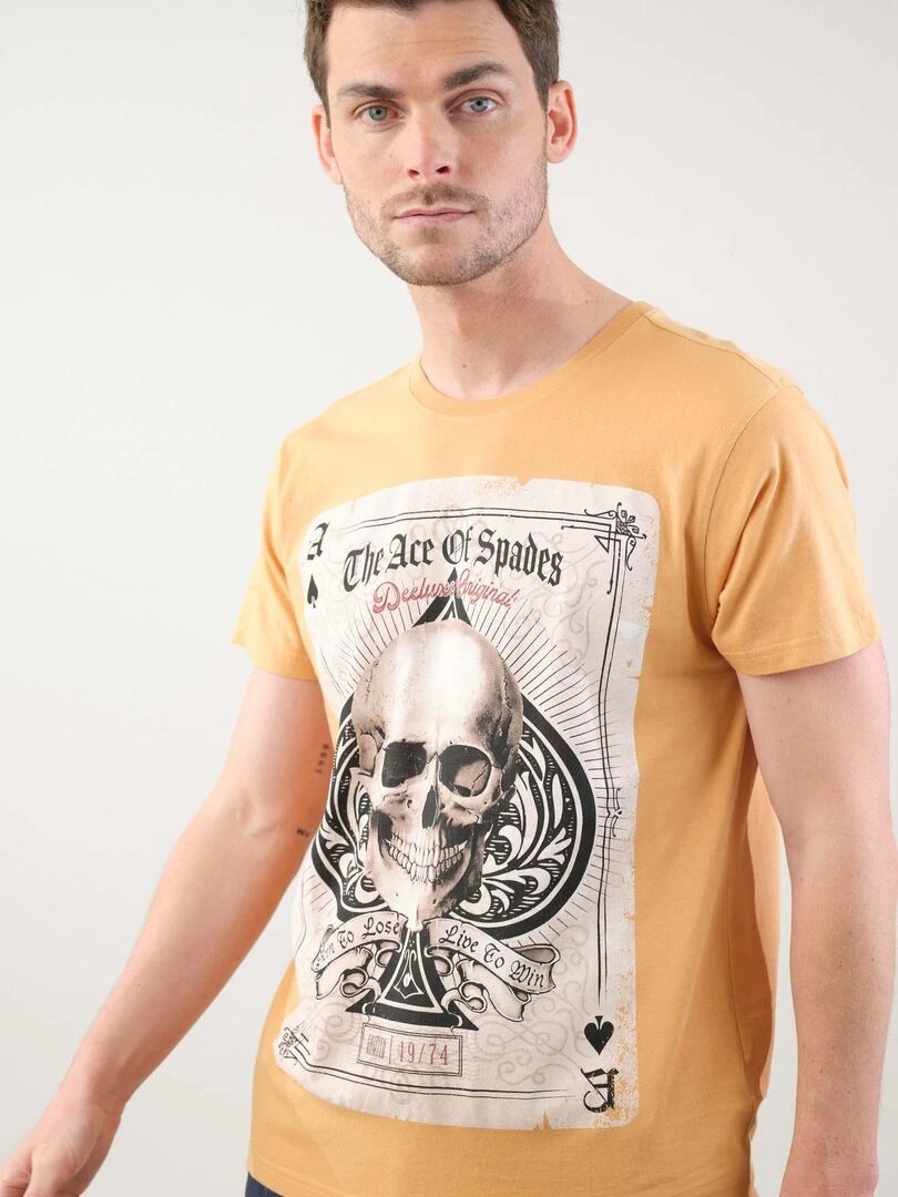 T shirt en coton pour homme 'Deeluxe'   Orange clair