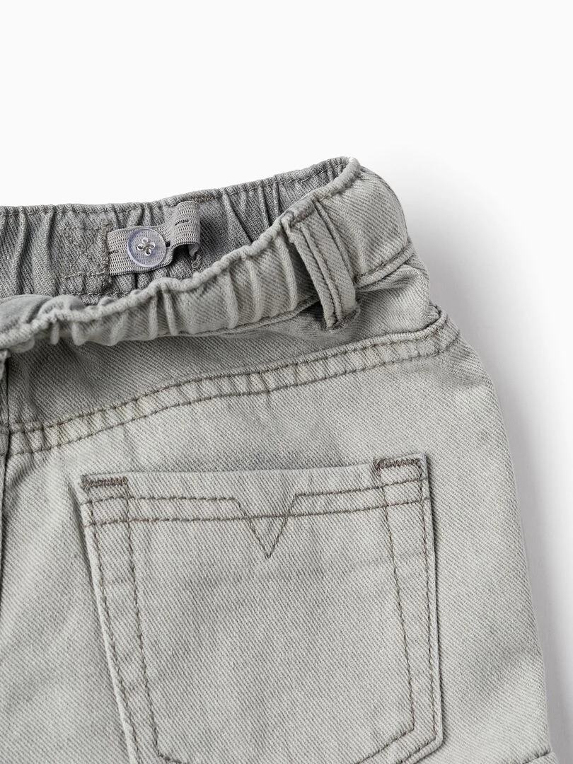 Shorts en jean en coton avec poches cargo pour garçon  SICILIAN DAYS   Vert