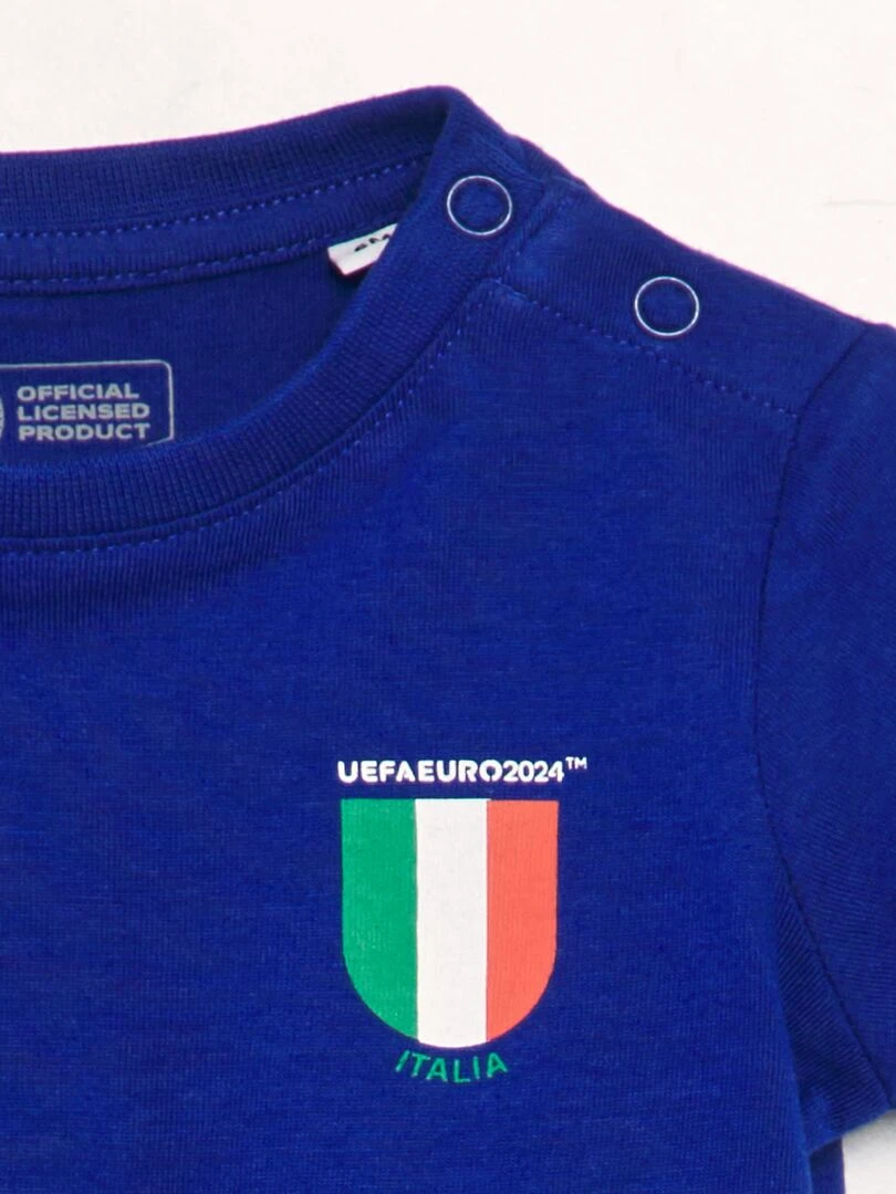 T shirt en coton   EURO 2024   Bleu 'Italie'
