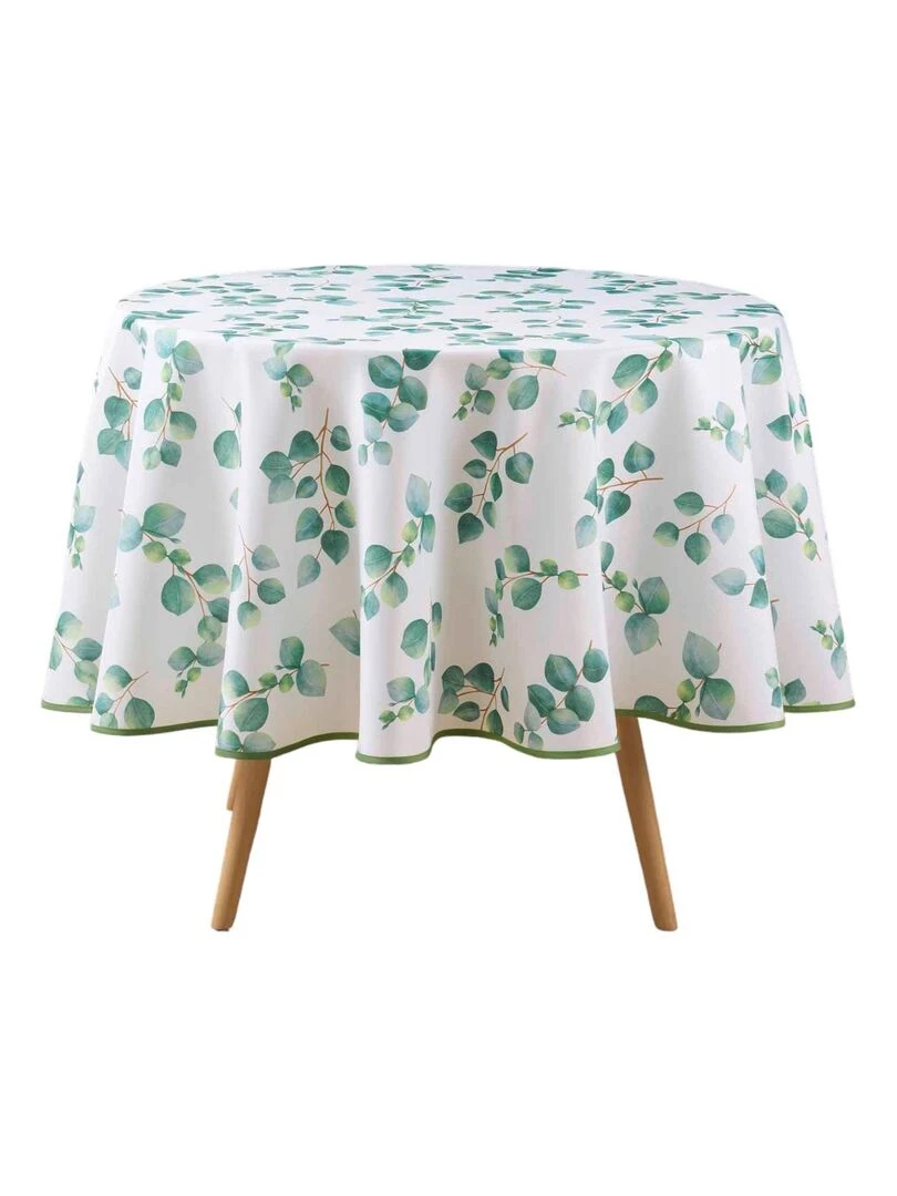 Nappe ronde 180 cm Feuilles leandre Vert