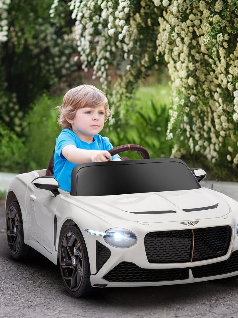 Véhicule électrique enfant Bentley Bacalar avec télécommande   Blanc