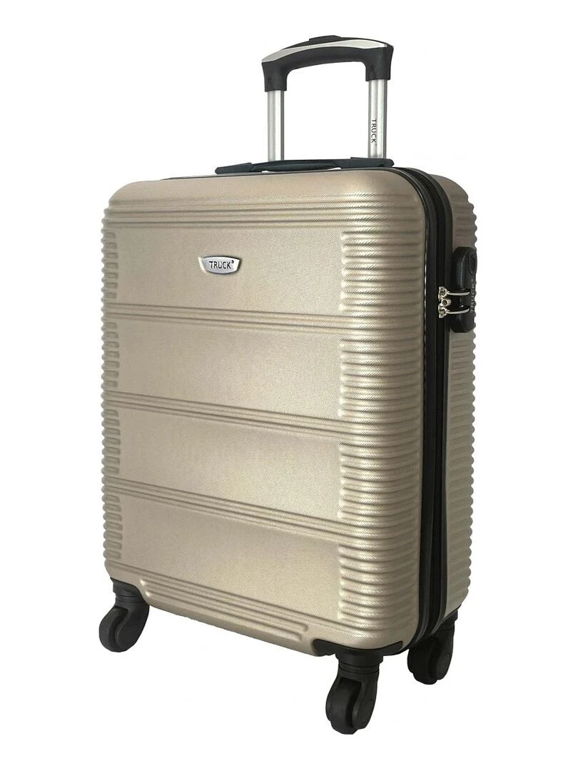 Lot 3 Valises Rigides dont 1 Valise Cabine ABS   Beige
