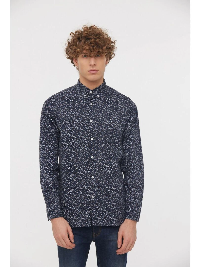 Lee Cooper Chemise manches longues coton comfort DIXEA Bleu marine