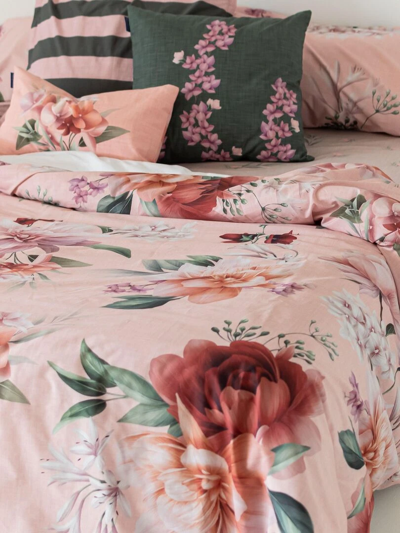 Housse de couette Summer floral "Happyfriday"   Blanc