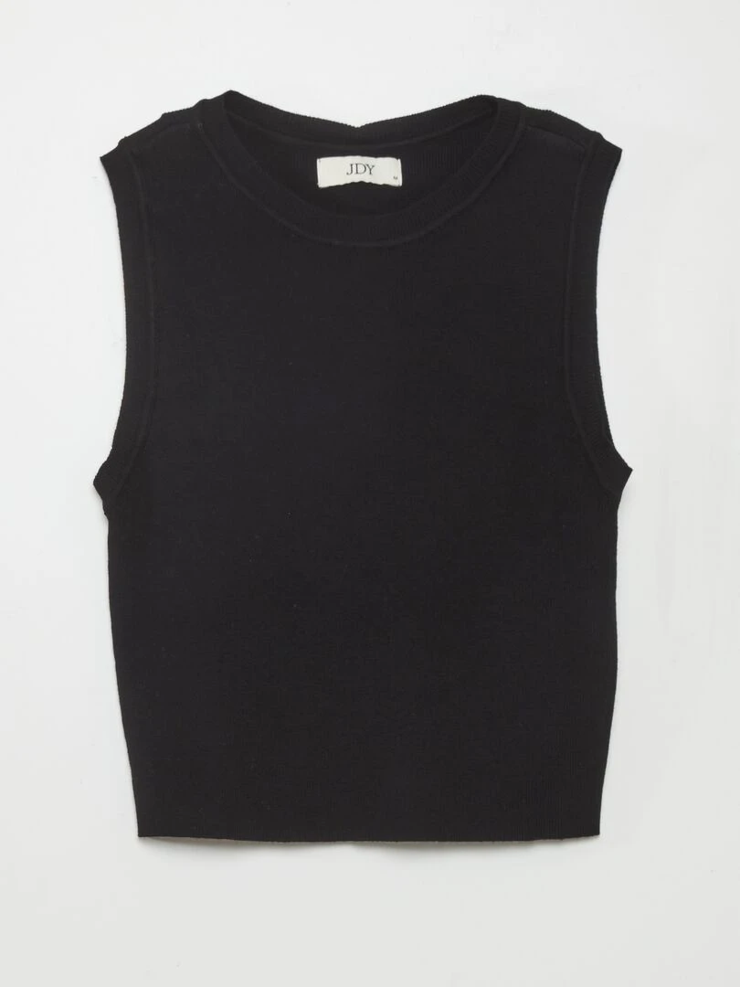 T shirt sans manches noir