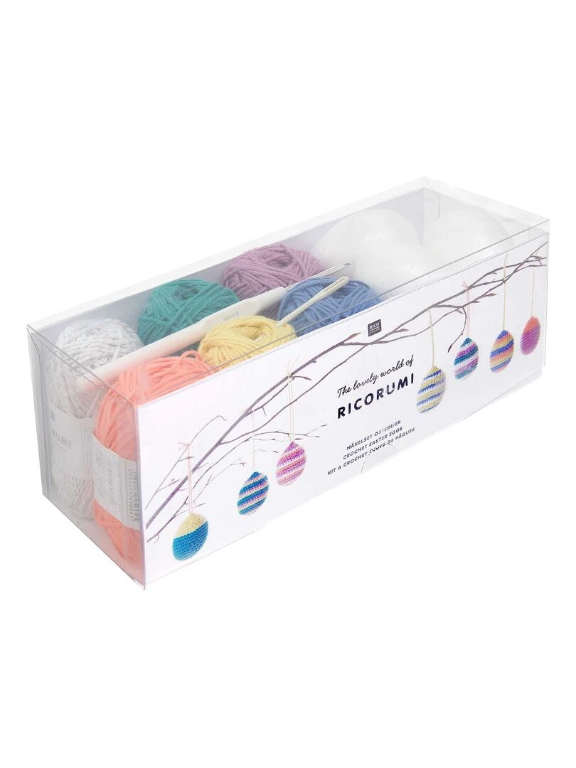 Kit Oeufs de Pâques flashy en crochet Ricorumi N/A