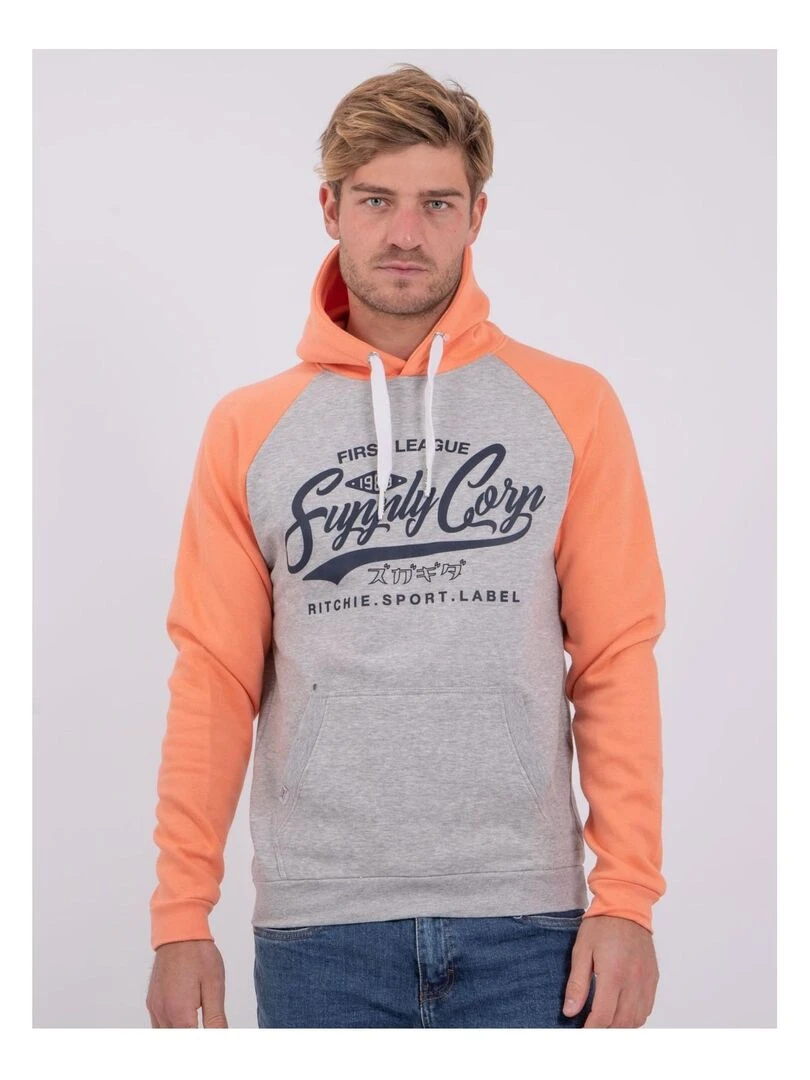 Sweat capuche WANDY Orange corail