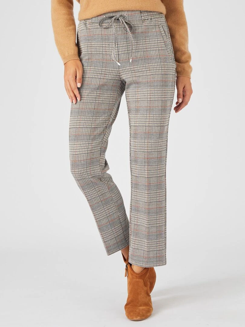 Pantalon 7/8ème enfilable maille milano stretch Damart Marron