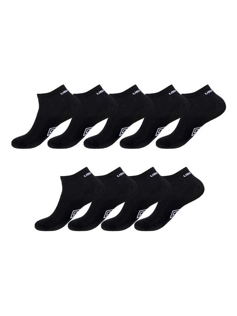 Lot de 9 Paires de Chaussettes Sneakers Homme Taille 43/46 Umbro Noir