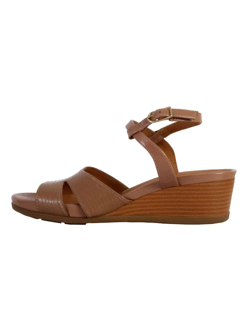 Sandales Compensées à Bride Geox Marykarmen Beige