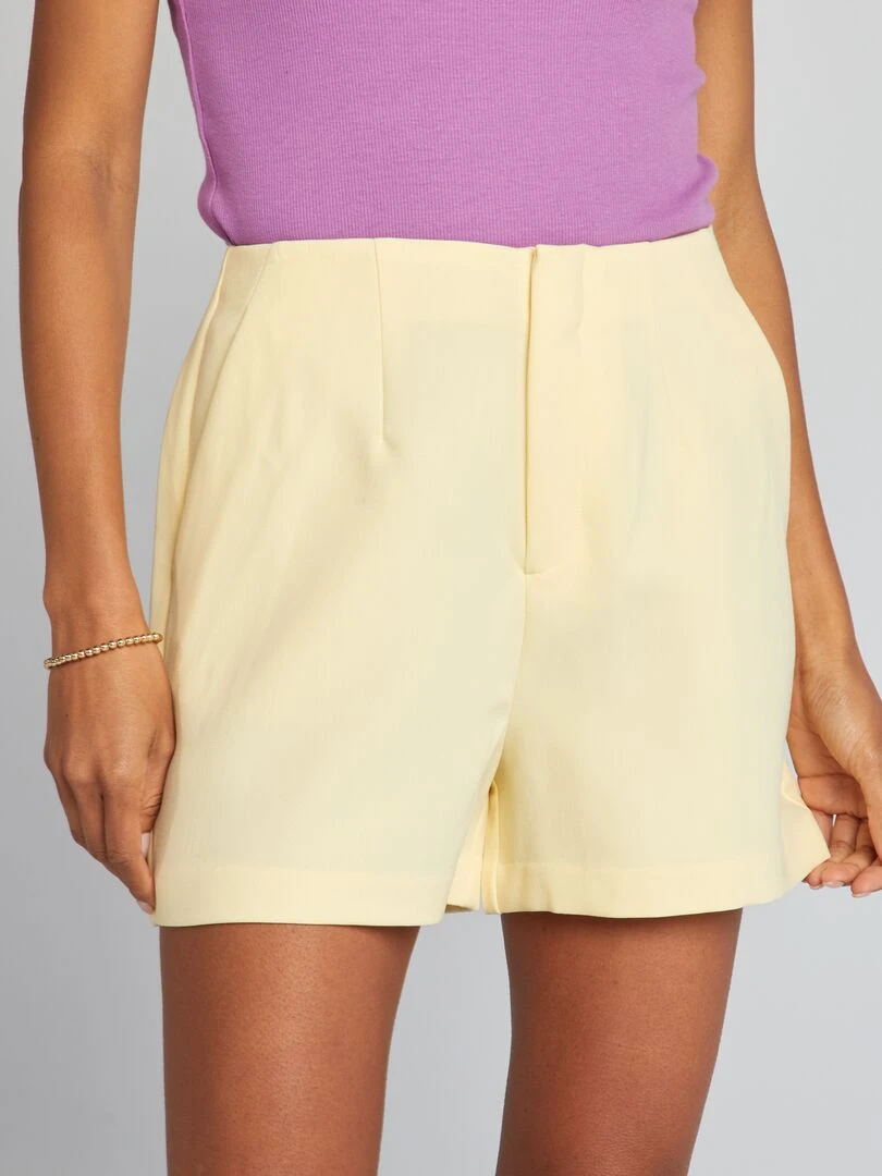 Short taille haute smart Beige