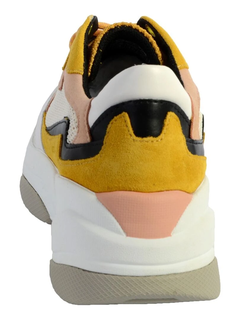 Basket Geox D Kirya B  Suede+Mesh   Jaune