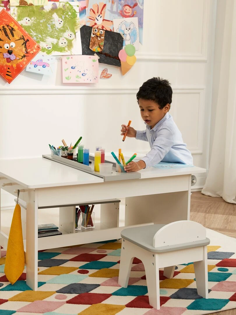 Fantasy Fields Little Artist Monet Play Art Table Kids Furniture Blanc/Gris Blanc Gris clair