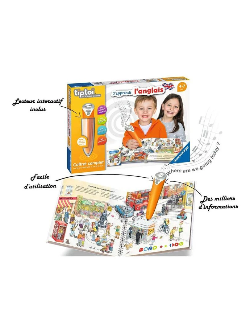 Tiptoi® Coffret Complet Lecteur Interactif + Livre J'apprends L'anglais N/A
